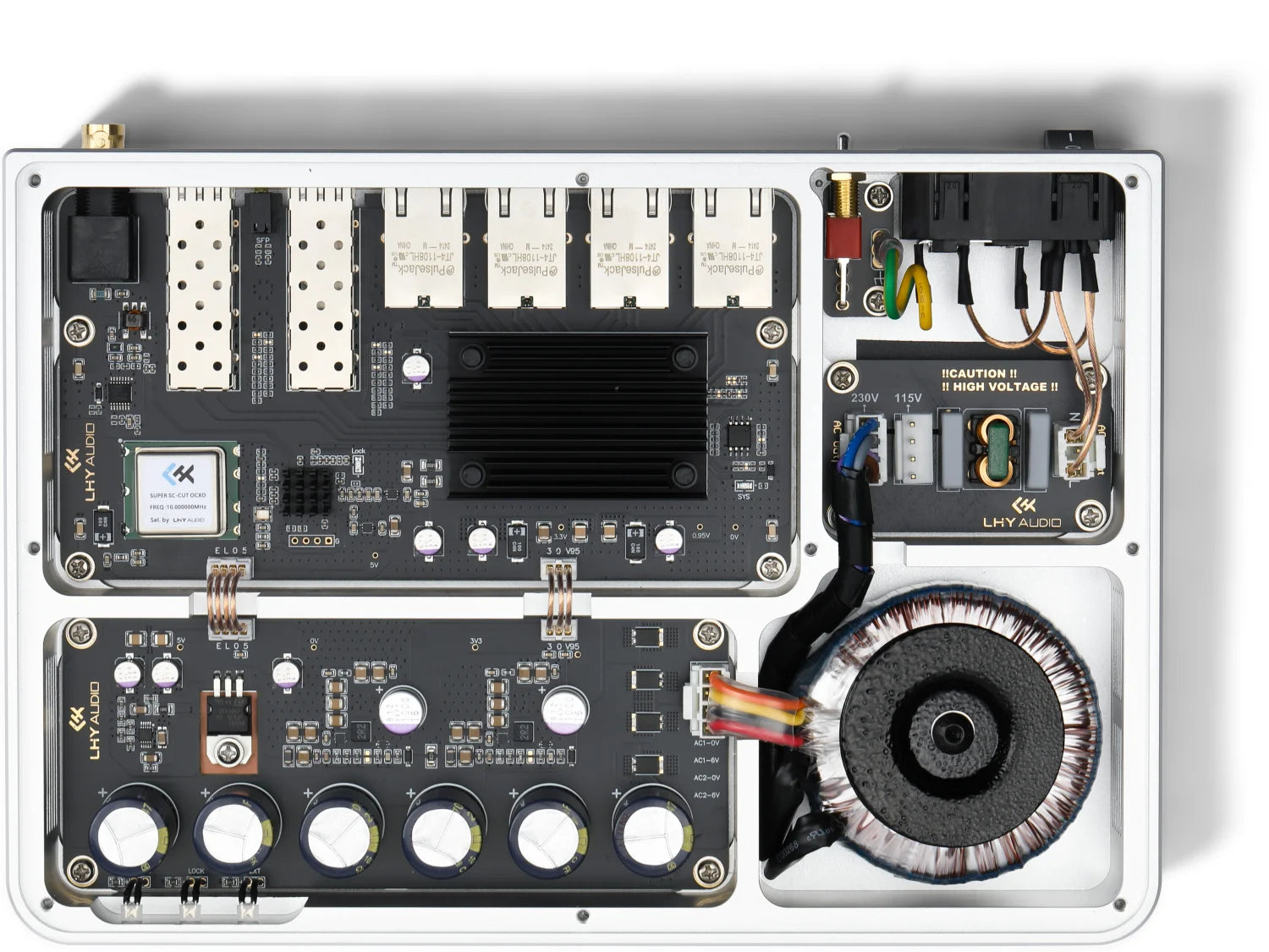 AS6 Pro internal layout and selected Hi-Fi components